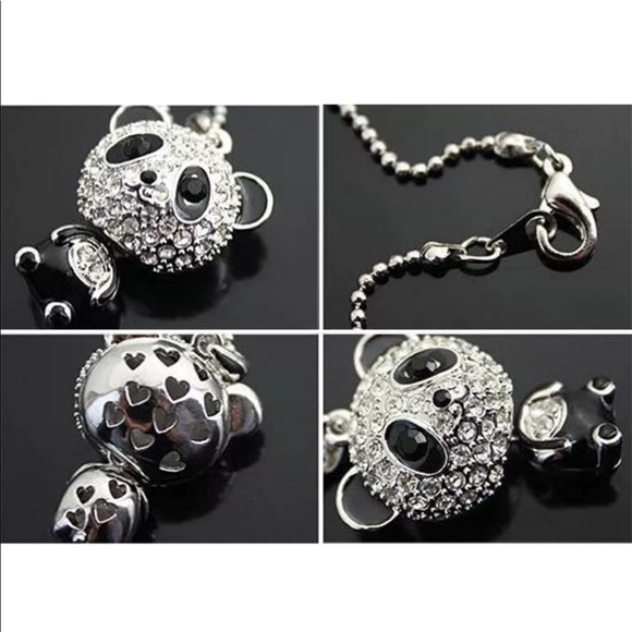 Silver panda pendant necklace - Picture 4 of 6